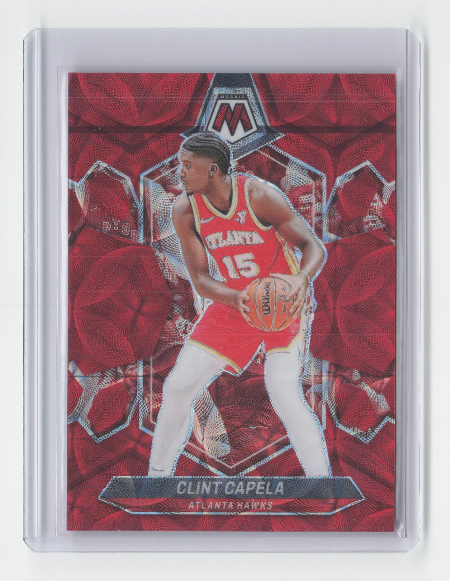 2023-24 CLINT CAPELA Red 13/75 - Mosaic International - Hawks #66