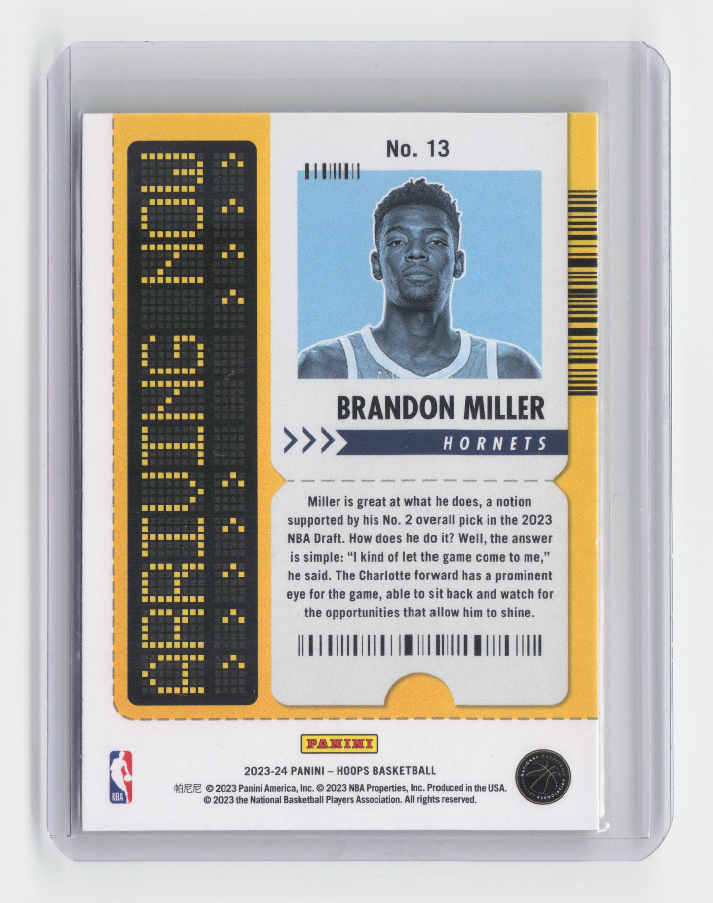 2023-24 BRANDON MILLER - Arriving Now - Hoops - Hornets #13