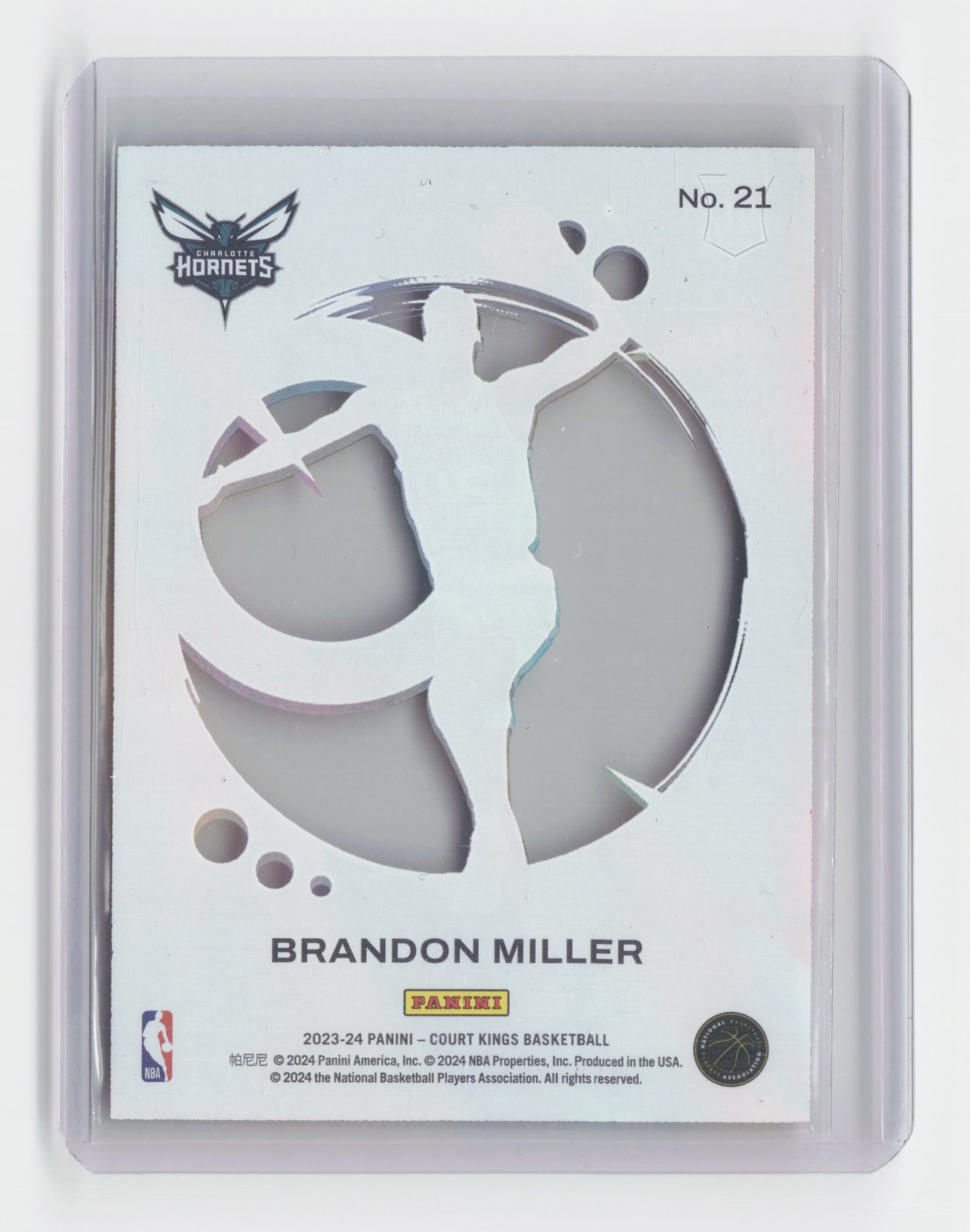 2023-24 BRANDON MILLER - Modern Strokes - Court Kings - Hornets #21