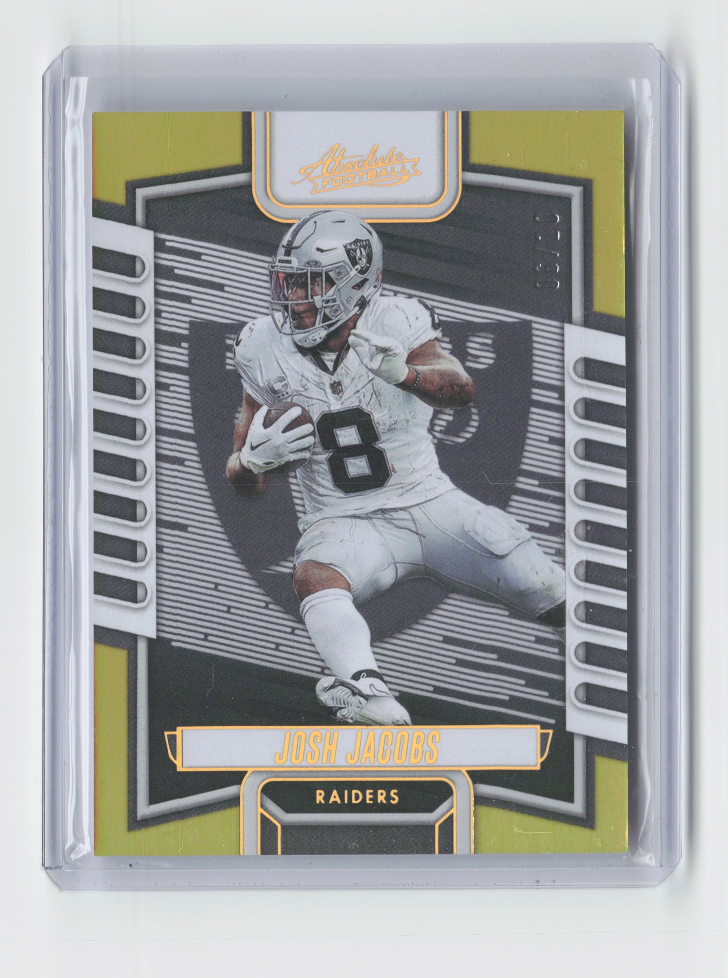 2023 JOSH JACOBS Gold 06/10 Absolute Raiders #52 NFL