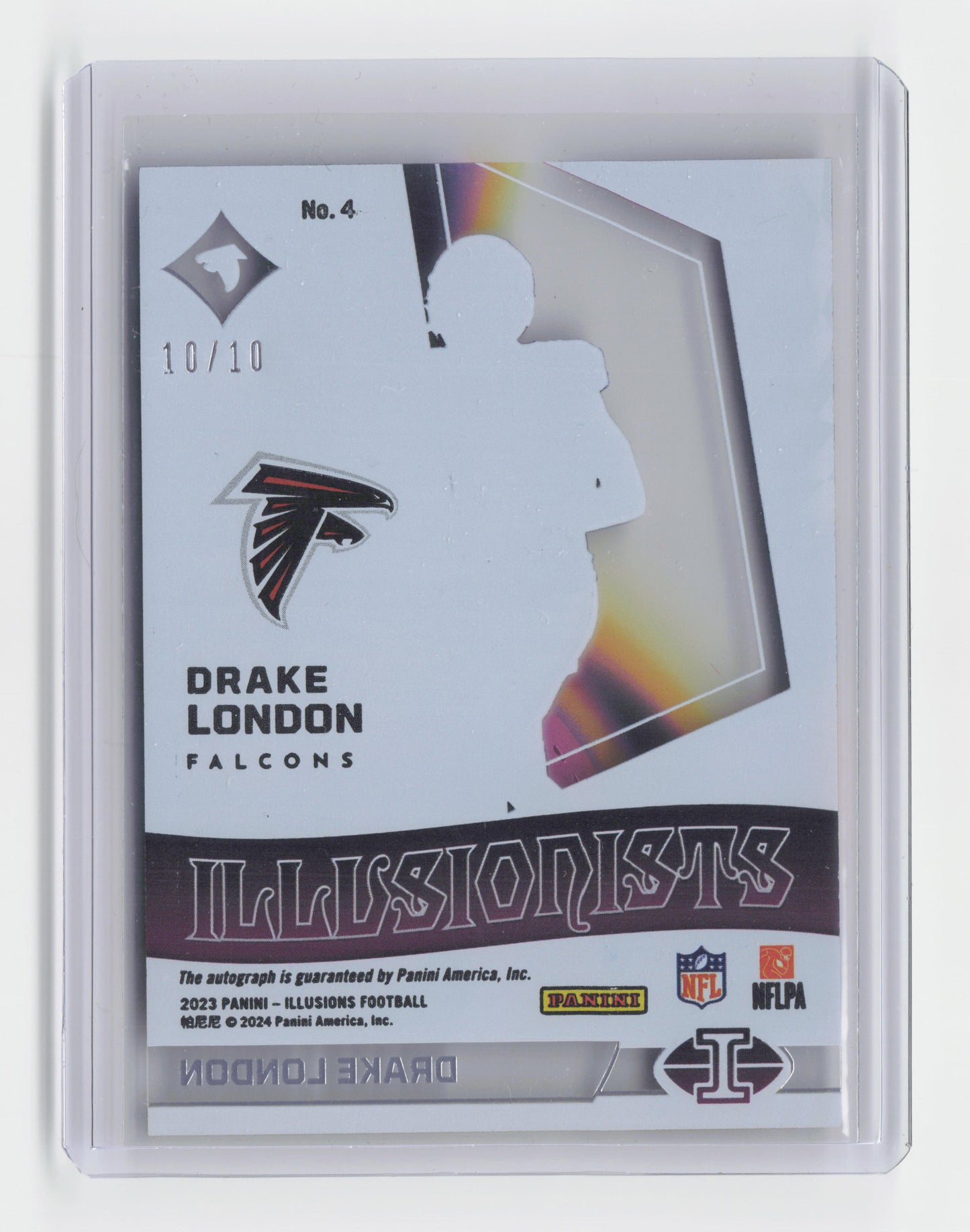 2023 DRAKE LONDON Illusionists Green 10/10 Autograph Illusions Falcons #4 NFL