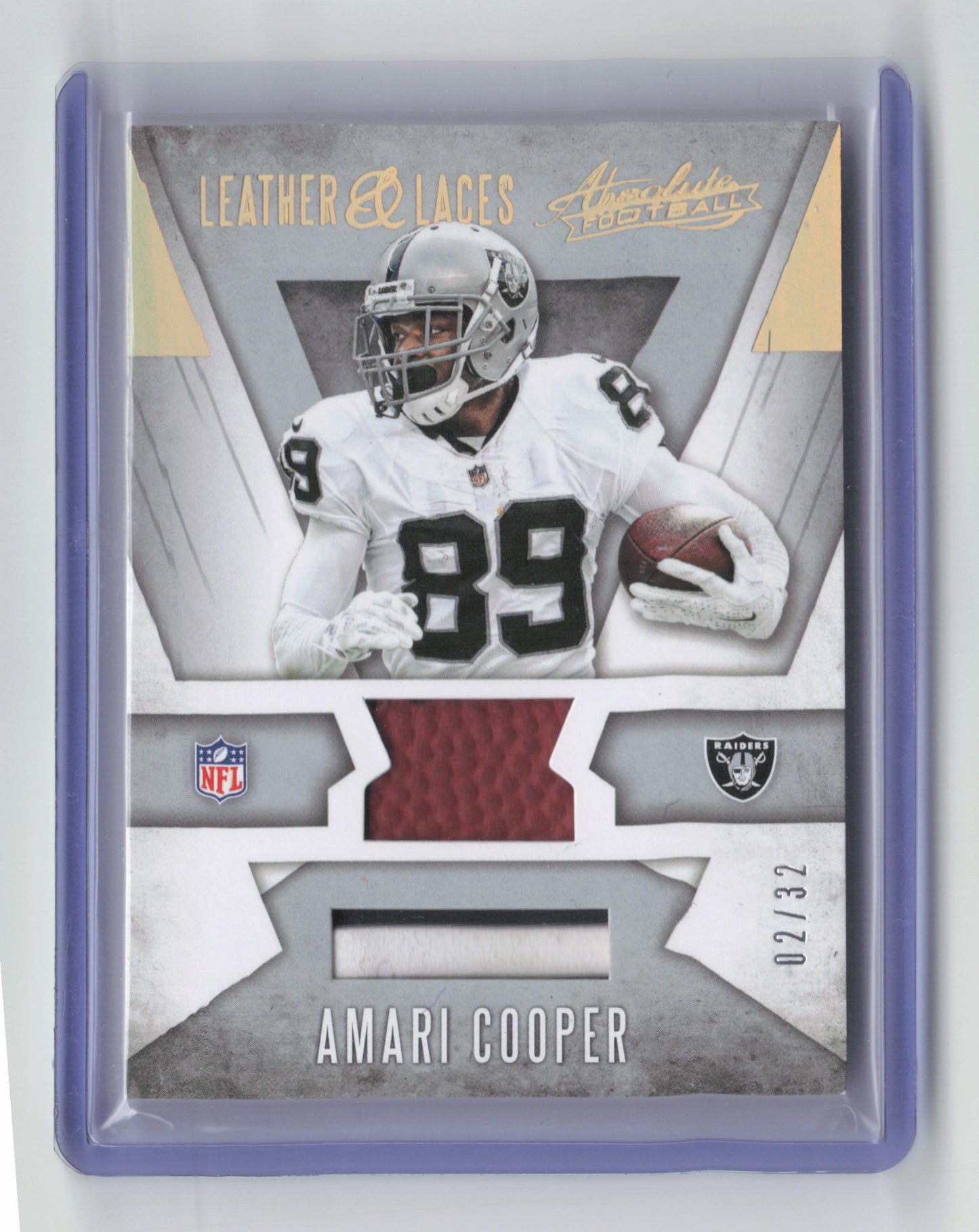 2016 AMARI COOPER Leather & Laces Game Used Materials #4 NFL