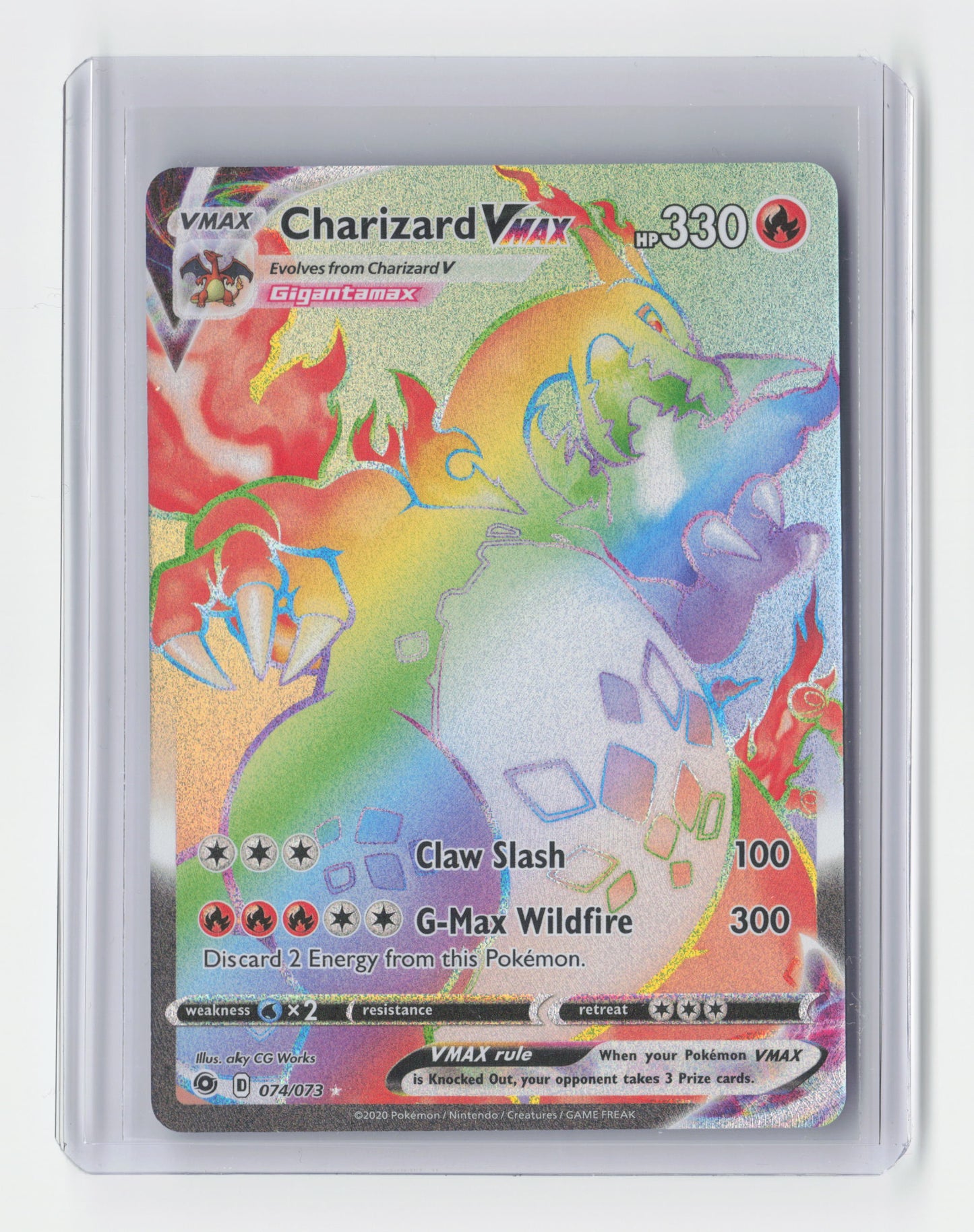 Charizard VMAX Champion's Path Holo Secret Rare Card Gem Mint 074/073