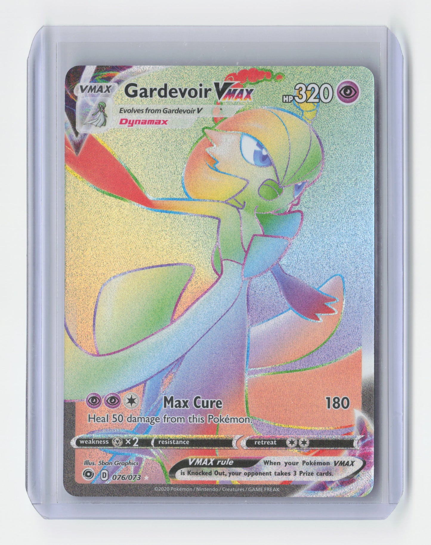 Gardevoir Vmax Full Art Champion's Path Holo Secret Card Gem Mint 076/073