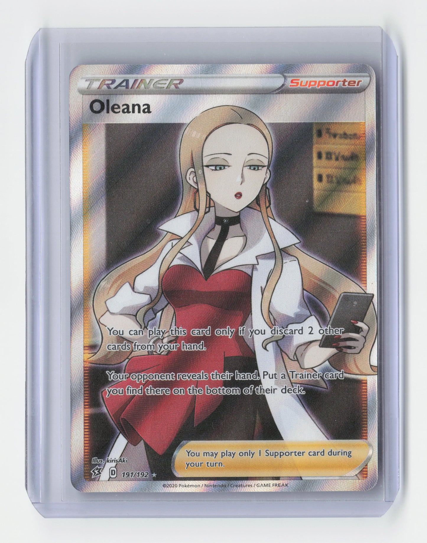 Oleana Full Art Rebel Clash Holo Card Gem Mint 191/192