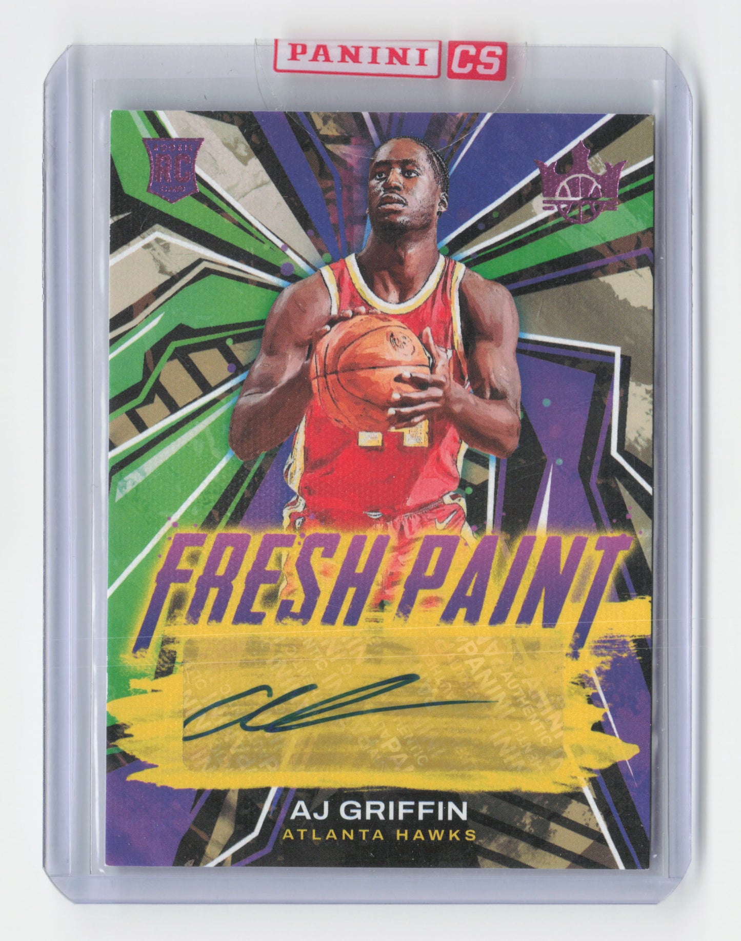 2022-23 - AJ GRIFFIN - Rookie Pink Fresh Paint 1/8 Panini Redemption - Court Kings - Hawks