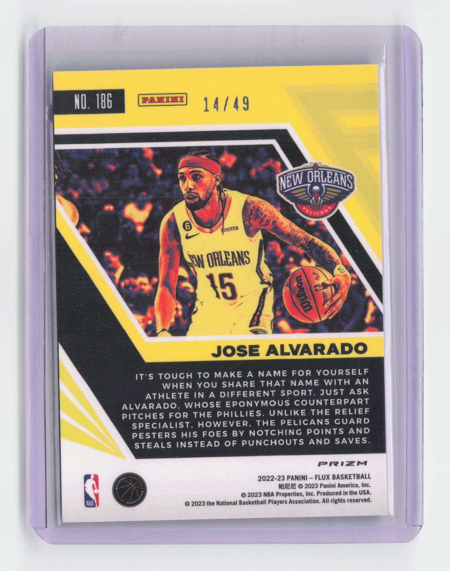 2022-23 - JOSE ALVARADO - Solar Eclipse 14/49 - Flux - Pelicans #186