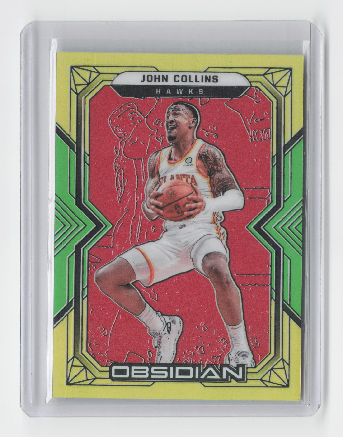 2021-22 - JOHN COLLINS - Red and Green 30/99 - Obsidian - Hawks #28