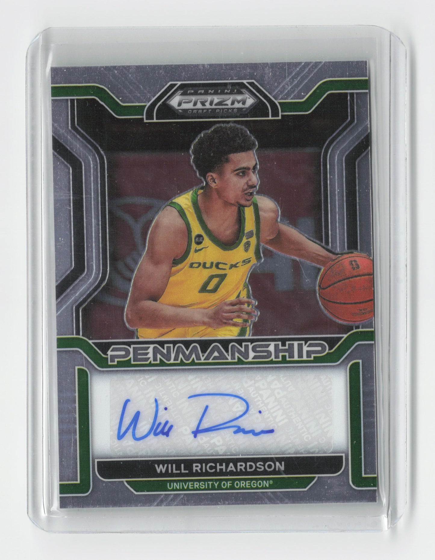 2022 - WILL RICHARDSON - Penmanship - Prizm Draft Picks - Uni Of Oregon