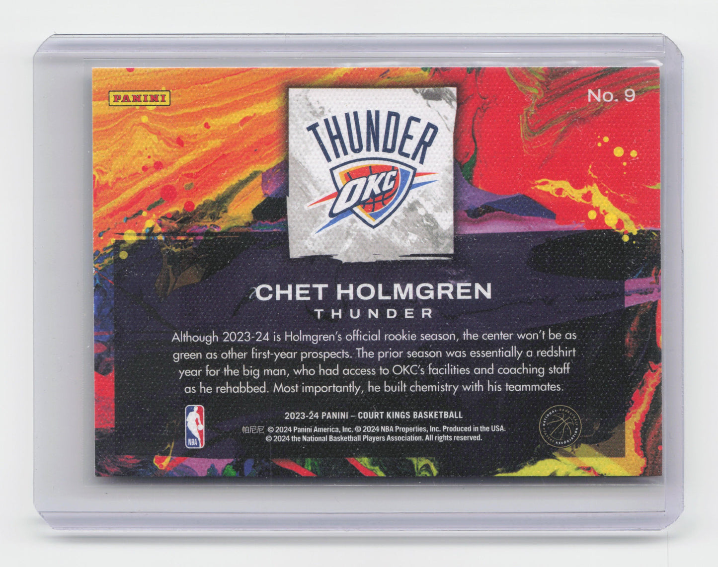 2023-24 - CHET HOLMGREN - Artistry In Motion Insert - Court Kings - OKC #9