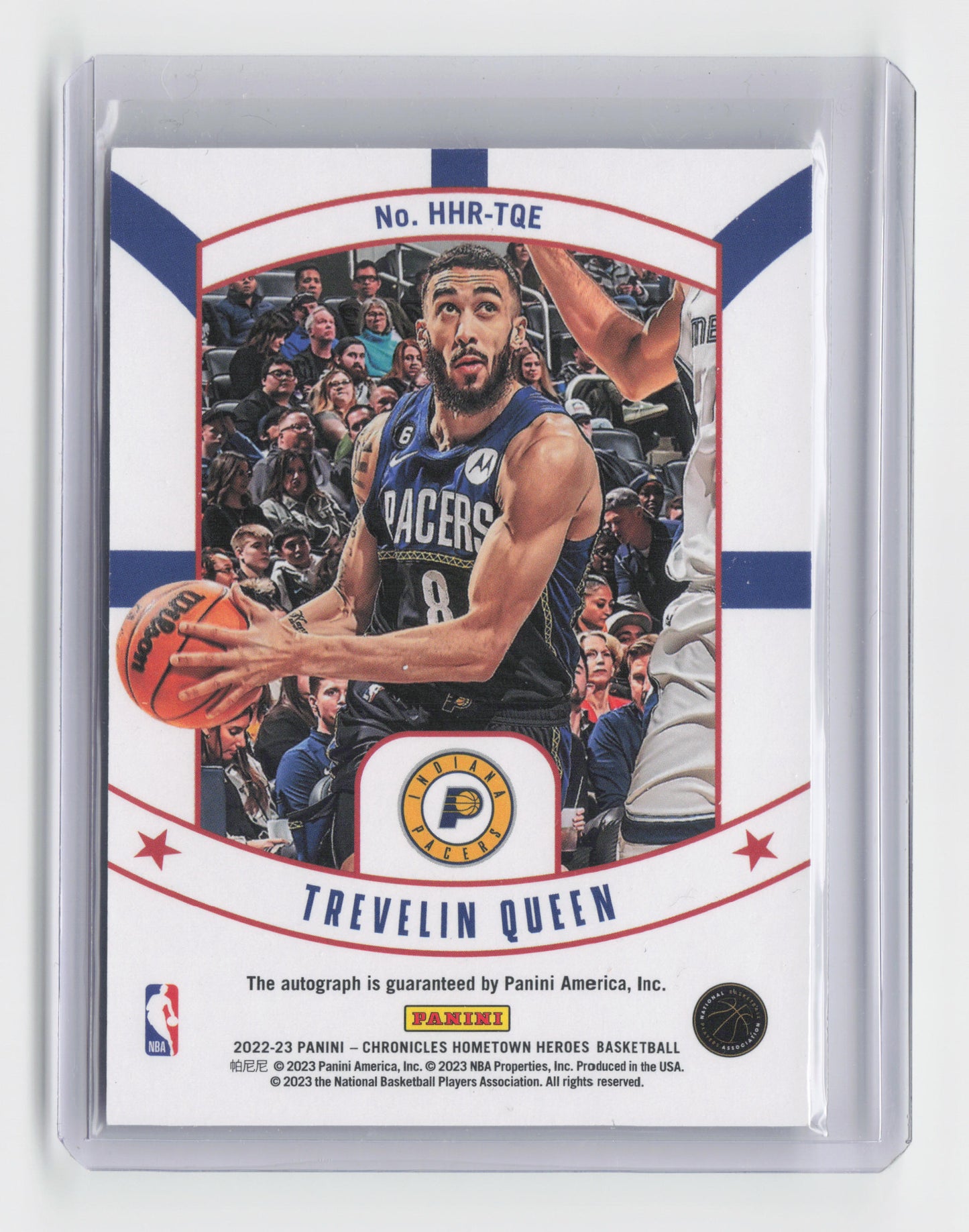 2022-23 - TREVELIN QUEEN - Home Town Heros Autograph - Chronicles - Pacers