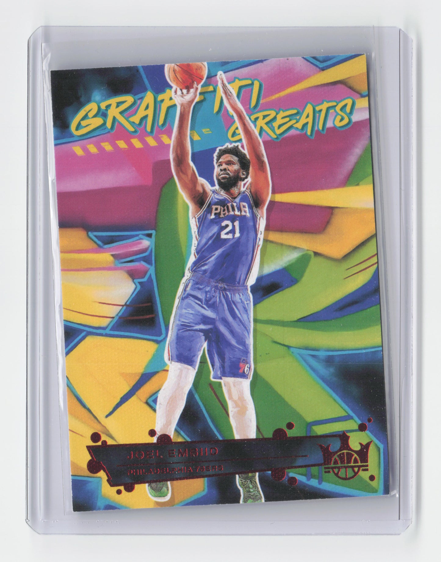 2021-22 - JOEL EMBIID - Ruby Graffiti Greats 20/149 - Court Kings #13