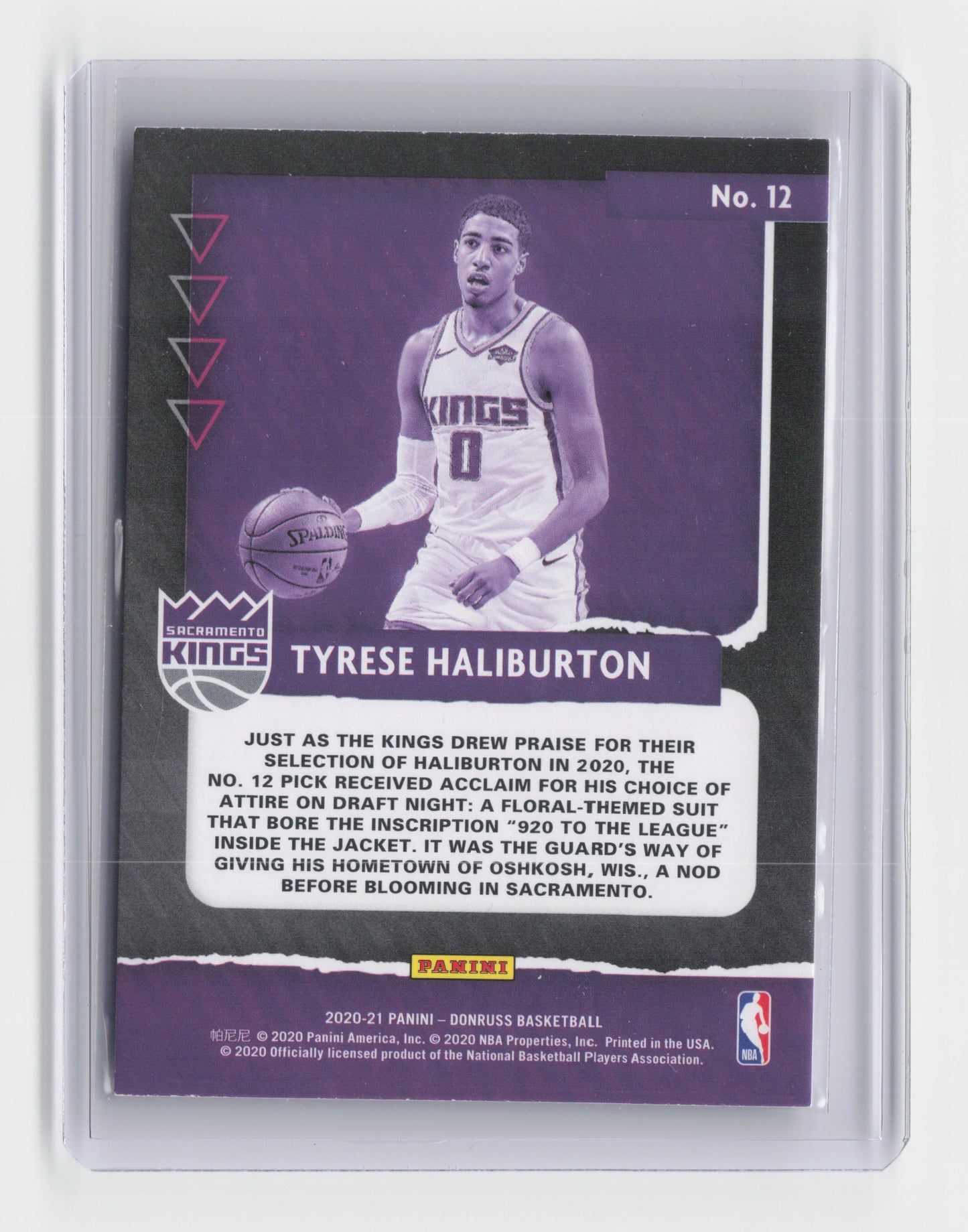 2020-21 - TYRESE HALIBURTON - X-Pectations Insert- Donruss - Kings #12