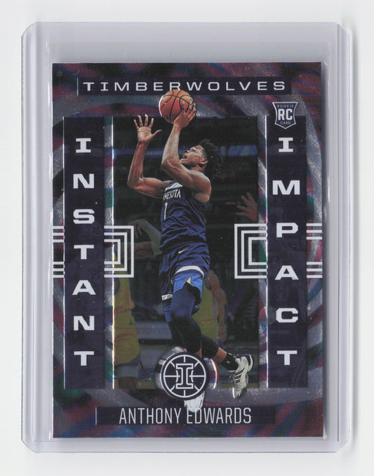 2020-21 - ANTHONY EDWARDS Instant Impact Rookie Illusions Timberwolves #7