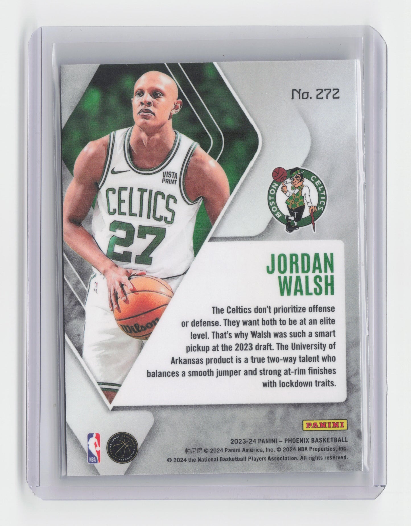 2023-24 - JORDAN WALSH Rookie Base Phoenix Celtics #272