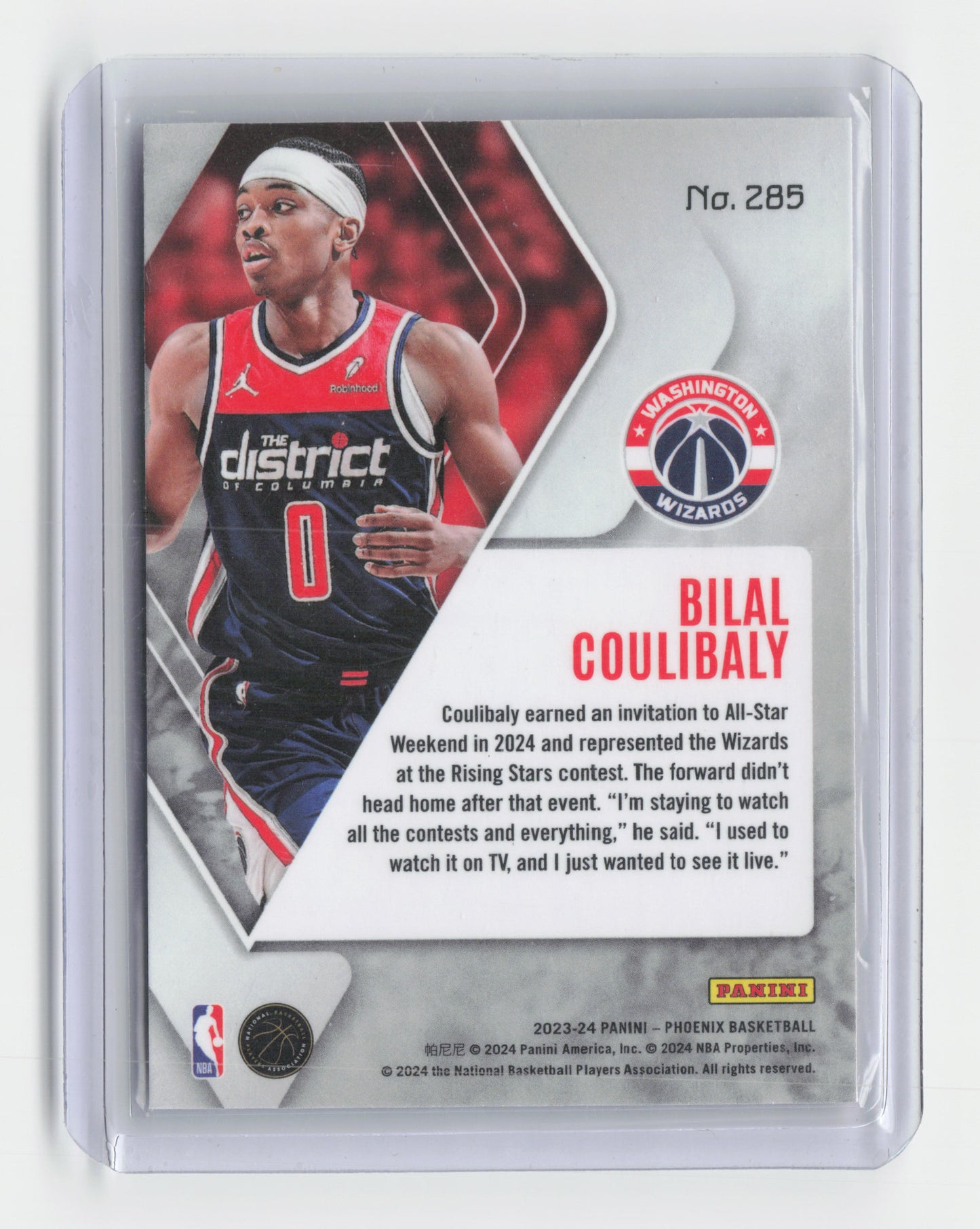 2023-24 - BILAL COULIBALY Rookie Base Phoenix Wizards #285