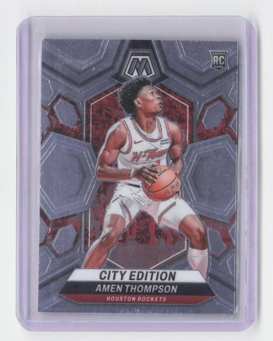2023-24 - AMEN THOMPSON City Edition Rookie Mosaic Rockets #281