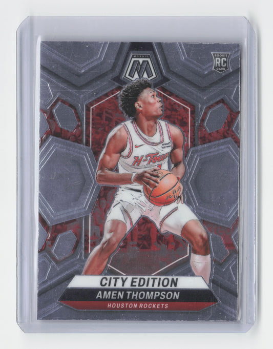 2023-24 - AMEN THOMPSON City Edition Rookie Mosaic Rockets #281