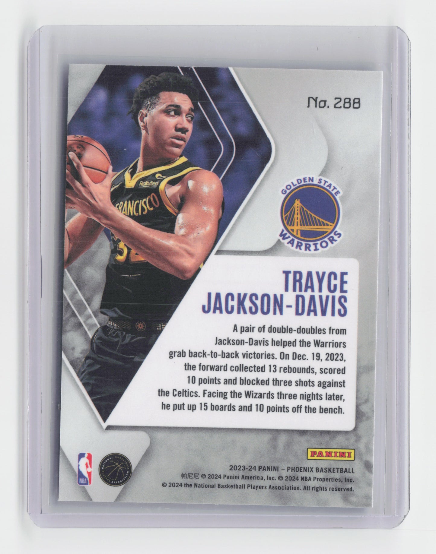 2022-23 TRAYCE JACKSON-DAVIS Rookie Phoenix Warriors #288