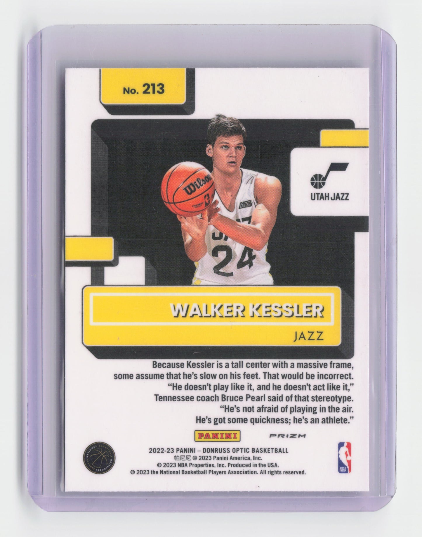 2022 - 23 WALKER KESSLER Hyper Pink Rated Rookie Jazz #213