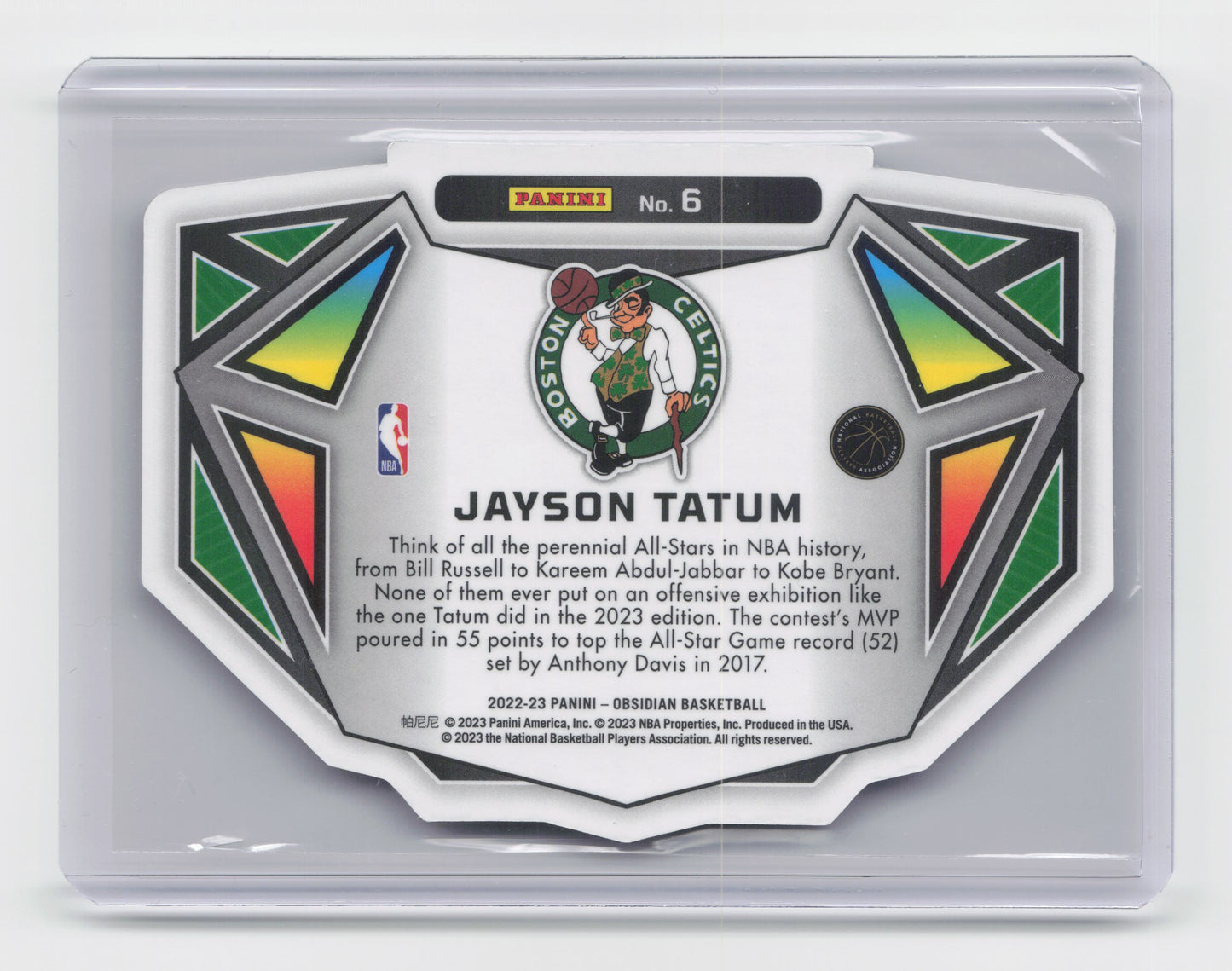2022-23 JAYSON TATUM Vitreous Case Hit Obsidian Celtics #6