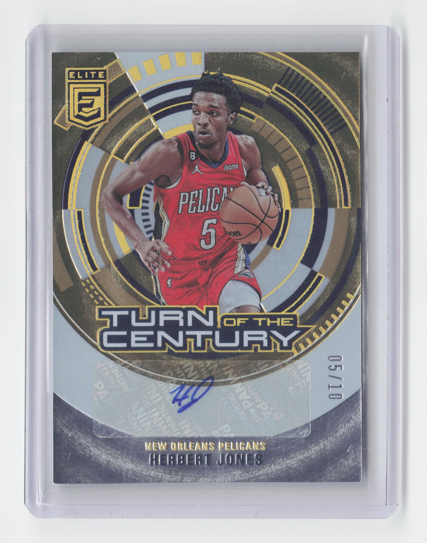 2023-24 HERBERT JONES Turn of the Century Gold Autograph 05/10 Elite #TCS-HJN