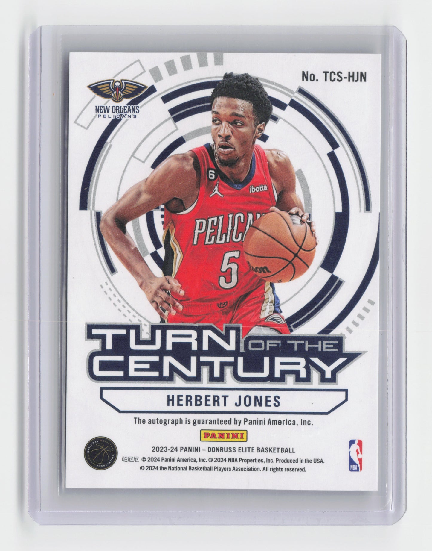 2023-24 HERBERT JONES Turn of the Century Gold Autograph 05/10 Elite #TCS-HJN