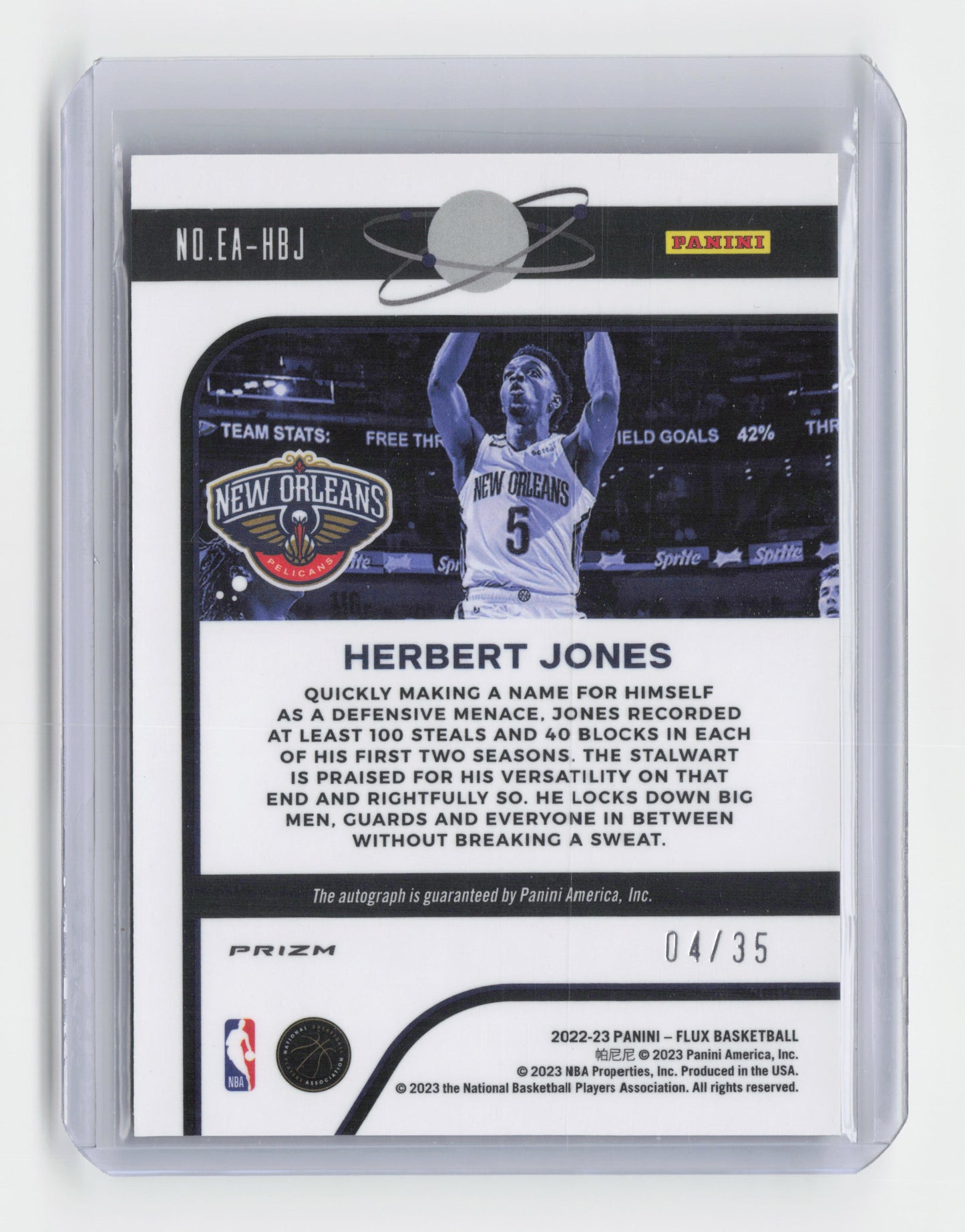 2022-23 HERBERT JONES Equinox Red Autograph 04/35 Elite #EA-HBJ