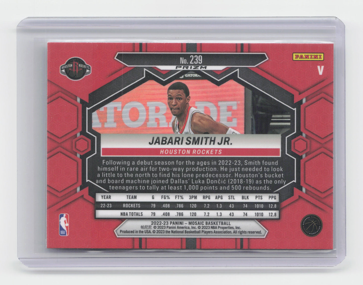 2022-23 JABARI SMITH JR. Fast Break Rookie Variation Rockets #239