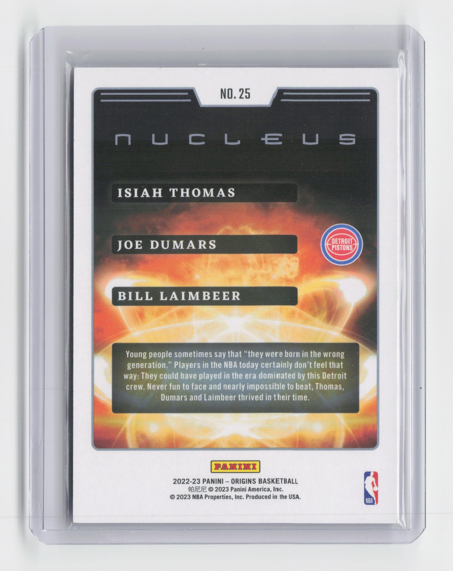 2022-23 - Pistons Nucleus Pink 96/99 Origins Pistons