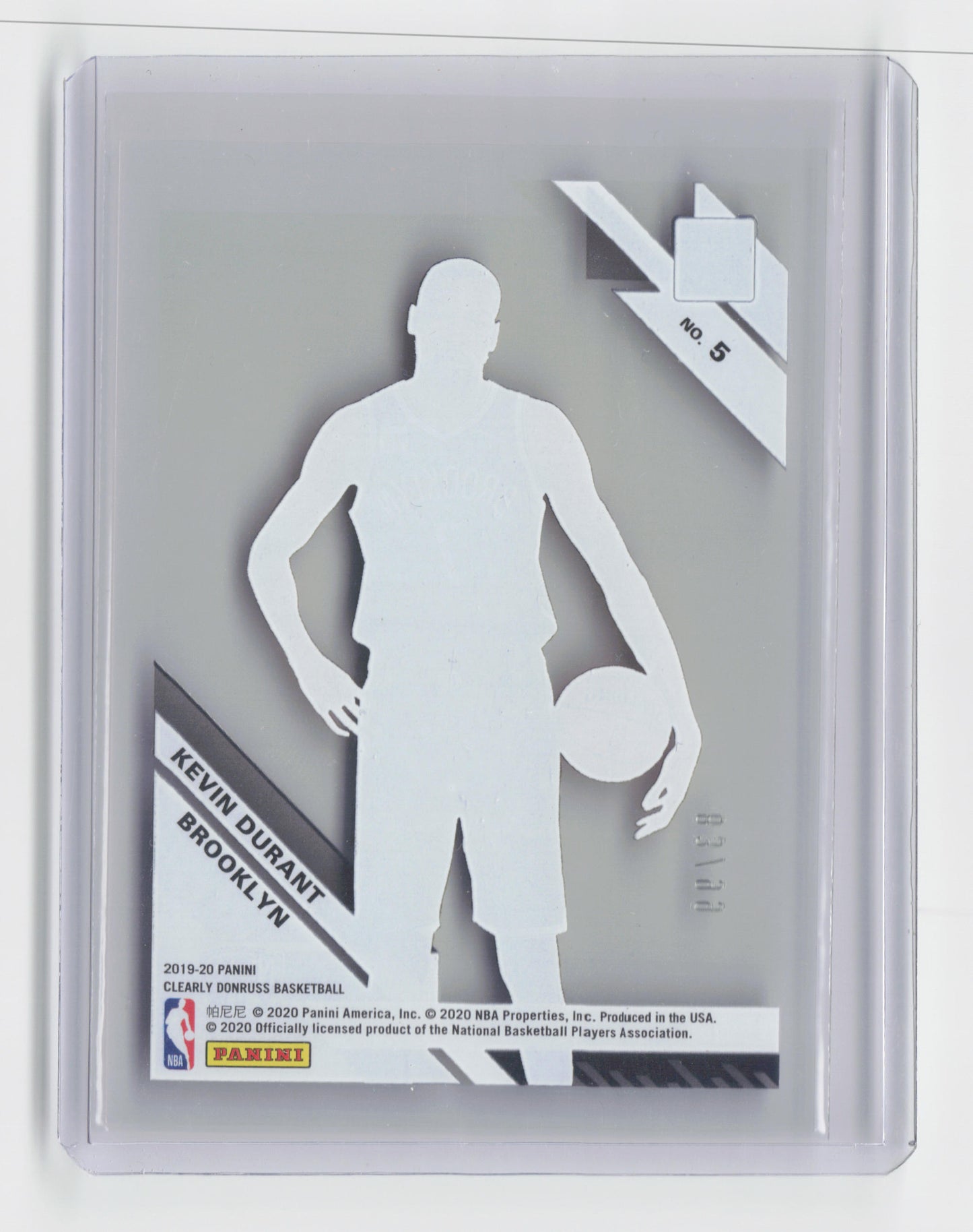 2020 - KEVIN DURANT - Blue 83/99 - Donruss Clearly - Nets #5