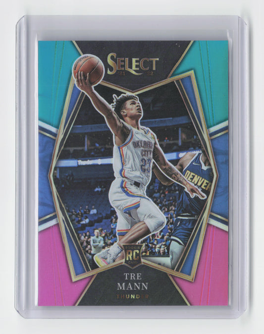 2021-22 - TRE MANN  - Rookie Premier Level Green, Blue Pink - Select - OKC #141
