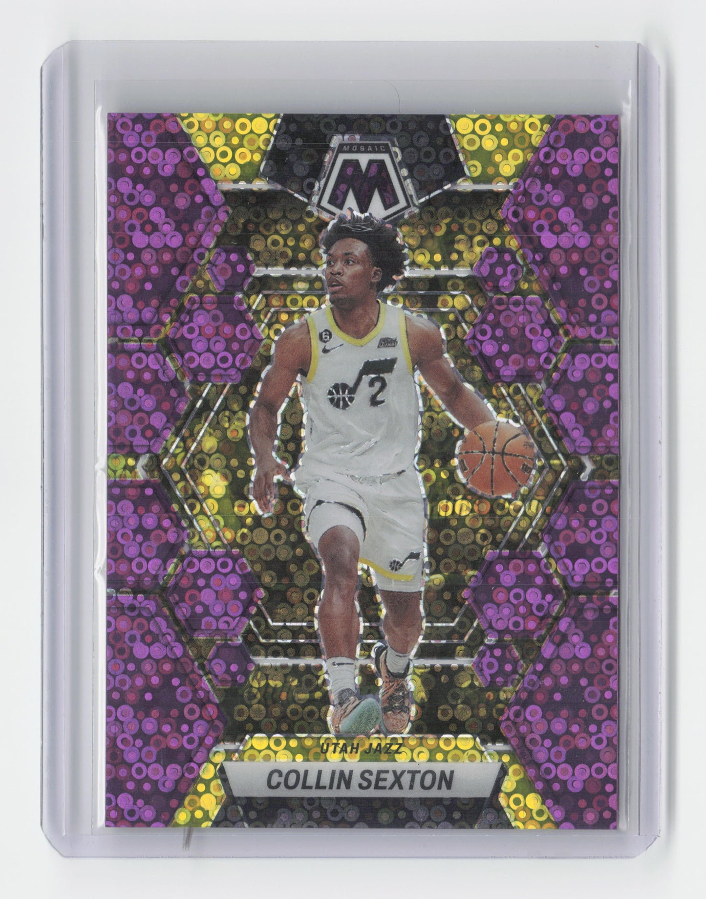 2022-23 - COLLIN SEXTON - Purple Fast Break 36/50 - Mosaic -Jazz #69