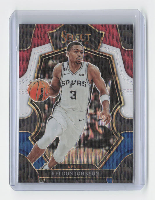 2022-23  KELDON JOHNSON Red White & Blue Insert - Select Spurs - #154