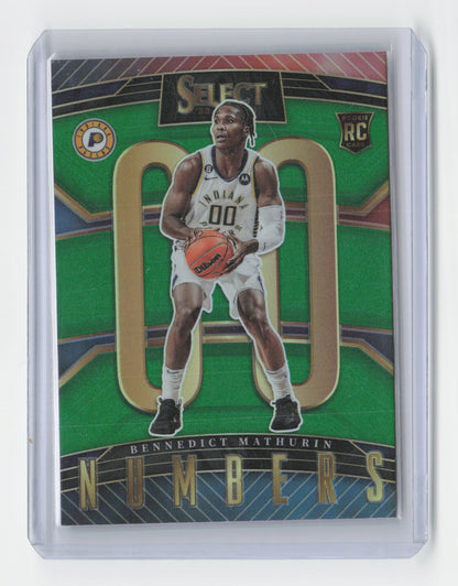 2022-23 BENNEDICT MATHURIN Rookie Numbers Green Insert - Select Pacers- #19