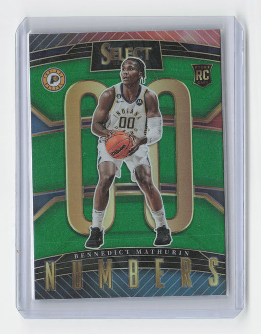 2022-23 BENNEDICT MATHURIN Rookie Numbers Green Insert - Select Pacers- #19