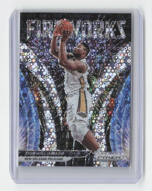 2021-22 ZION WILLIAMSON Fireworks Prizm Fastbreak Pelicans - #6