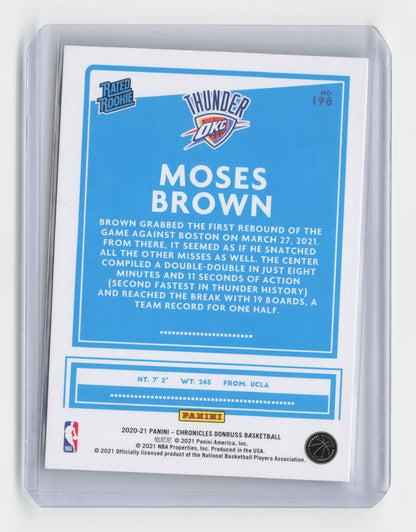 2020-21 MOSES BROWN Rated Rookie Chronicles OKC - #198