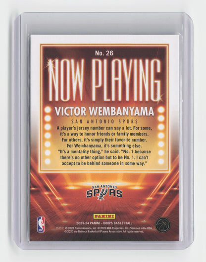 2023-24 VICTOR WEMBANYAMA Rookie Now Playing Spurs - #26