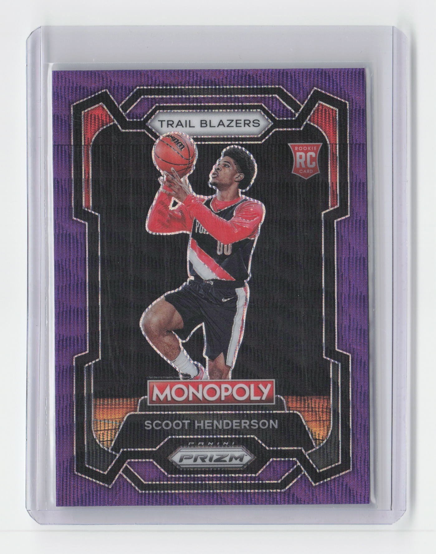 2023-24 SCOOT HENDERSON Purple Monopoly Prizm Blazers