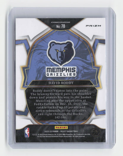 2022-23 DAVID RODDY Rookie Concourse Cracked Ice Select Grizzlies