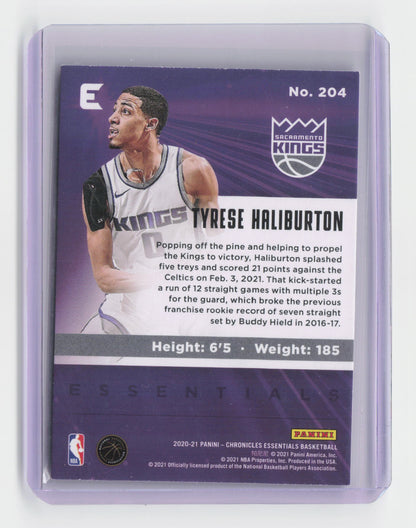 2020-21 TYRESE HALIBURTON Rookie Essentials Chronicles Kings