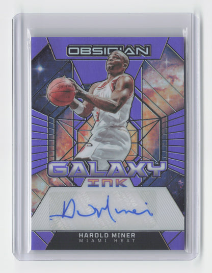 2023-24 HAROLD MINER Galaxy Ink Autograph Purple 09/49 Obsidian Heat #GI-MIN