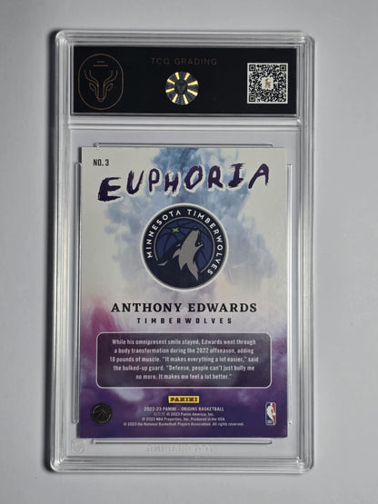 2022-23 ANTHONY EDWARDS Euphoria 12/25 TCG 8.5 Origins Twolves