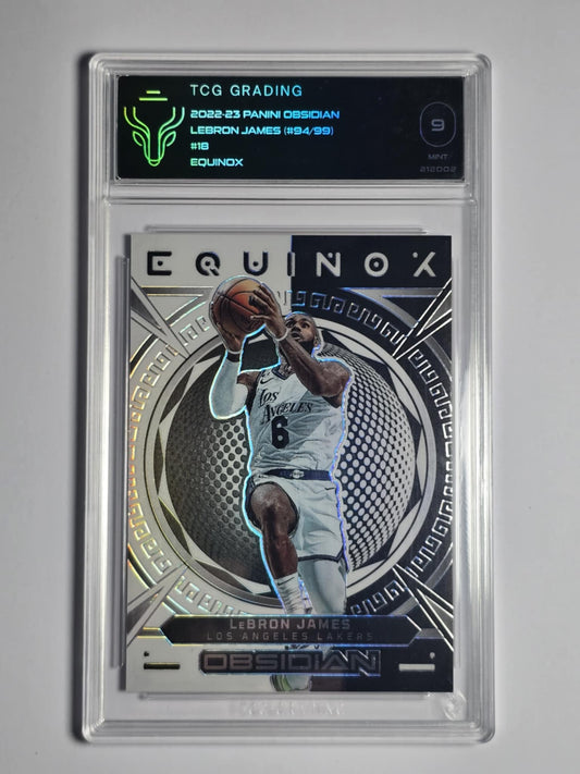 2022-23 LEBRON JAMES Equinox 94/99 TCG 9 Obsidian Lakers