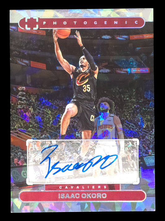 2022-23 ISAAC OKORO Cracked Ice Auto 64/75 Photogenic VA-OCC