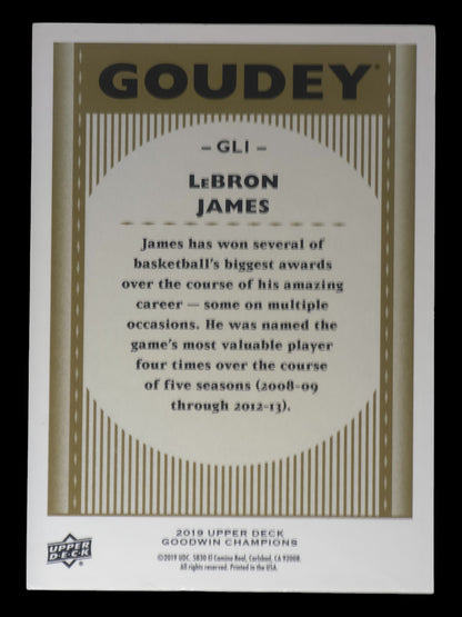2019 LEBRON JAMES Goudy Lenticular Upper Deck Goodwin Champions