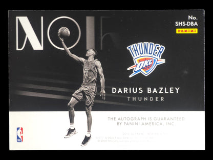 2019-20 DARIUS BAZLEY Rookie On Card Auto 49/99 Noir OKC SHS-DBA