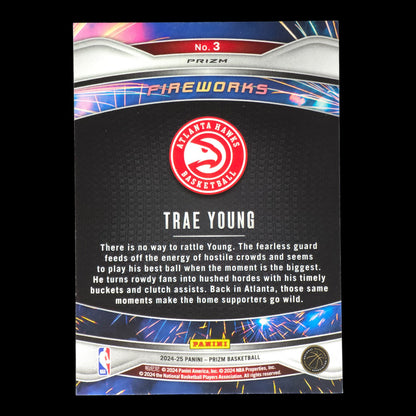 2024-25 TRAE YOUNG Fireworks Insert Prizm Fast Break Hawks #3