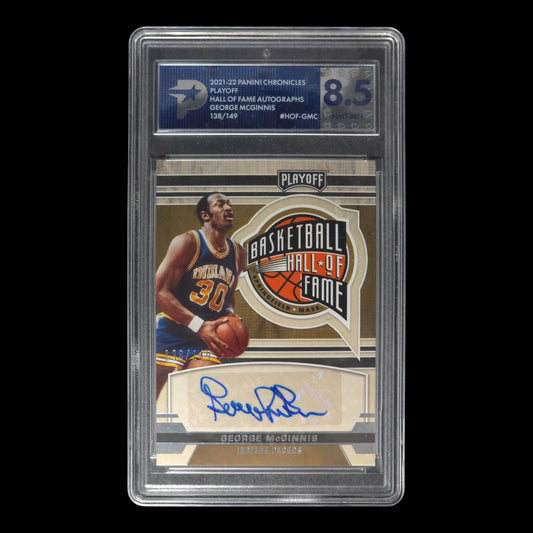 2021-22 GEORGE McGINNIS Hall Of Fame Auto 138/149 Chronicles PSG 8.5 HOF-GMC